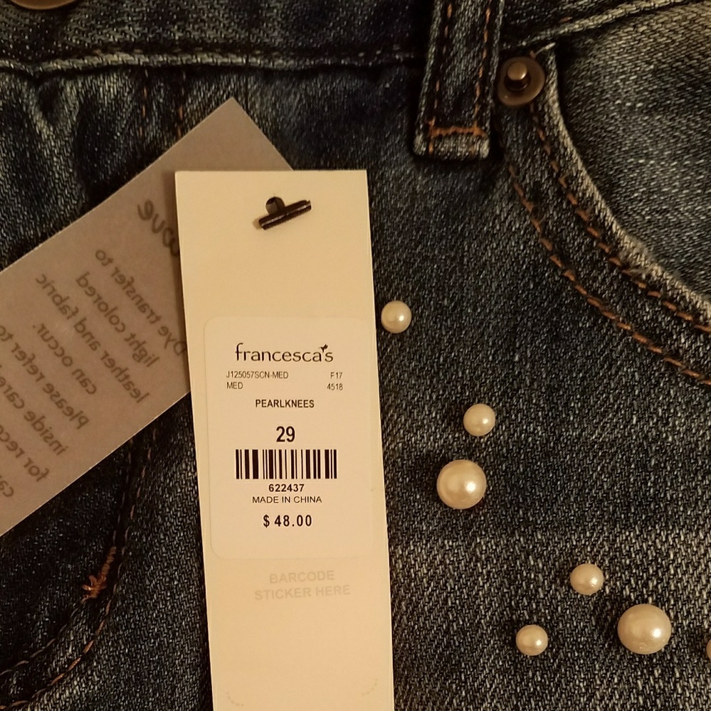 Francesca's pearl jeans